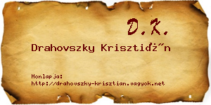 Drahovszky Krisztián névjegykártya